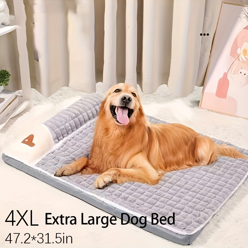 Memory Foam Cat Bed - Gray, Soft Supportive Pet Bed for Cats & Kittens