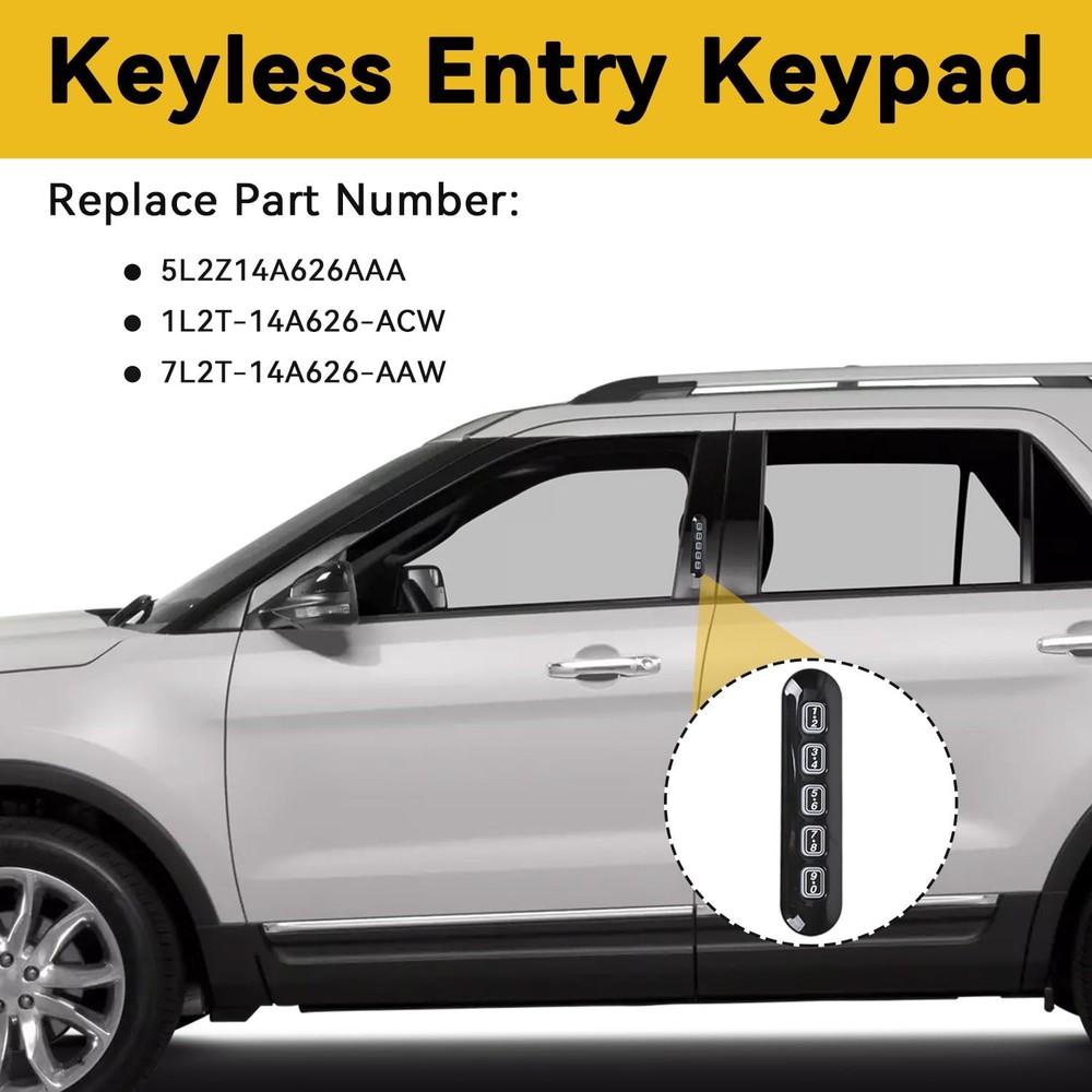 Keyless Entry Keypad Driver Side Left Compatible with 2002-2010 Ford Explorer...