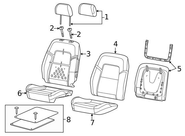 Genuine GM Front Seat Head Restraint 92260717