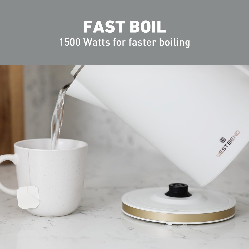 Timeless Kettle Cordless Serving Features Stainless Steel Interior Boil Dry P...