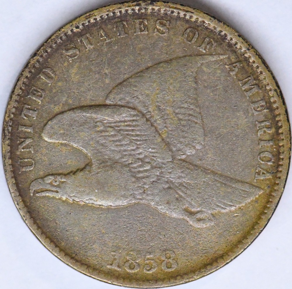1858 flying eagle cent small letters