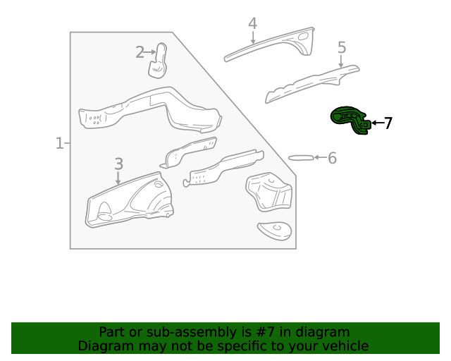 Genuine Ford Frame Side Member 3F1Z-54108A24-AA