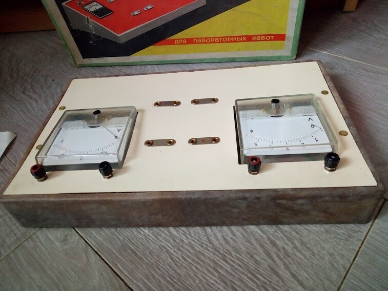 Vintage Voltmeter Ammeter Physics Teaching Aids School Soviet loft decor USSR 80