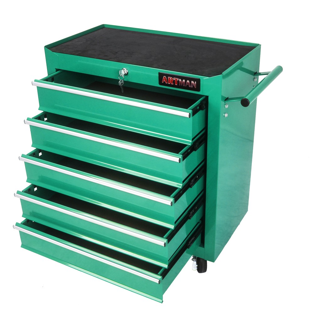 5-Drawer Tool Chest, Garage Storage Cabinet w/ 4 Wheels & Locking System