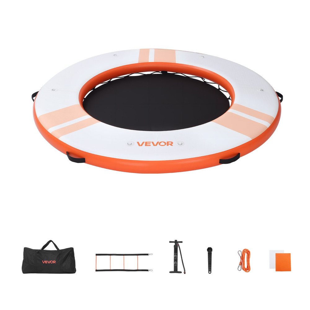 Inflatable Floating Dock, 8 FT Inflatable Dock Platform, Orange