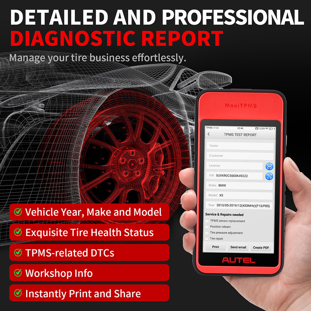 Autel MaxiTPMS ITS600E Pro Programming Tool , TPMS Relearn Activate Diagnostics