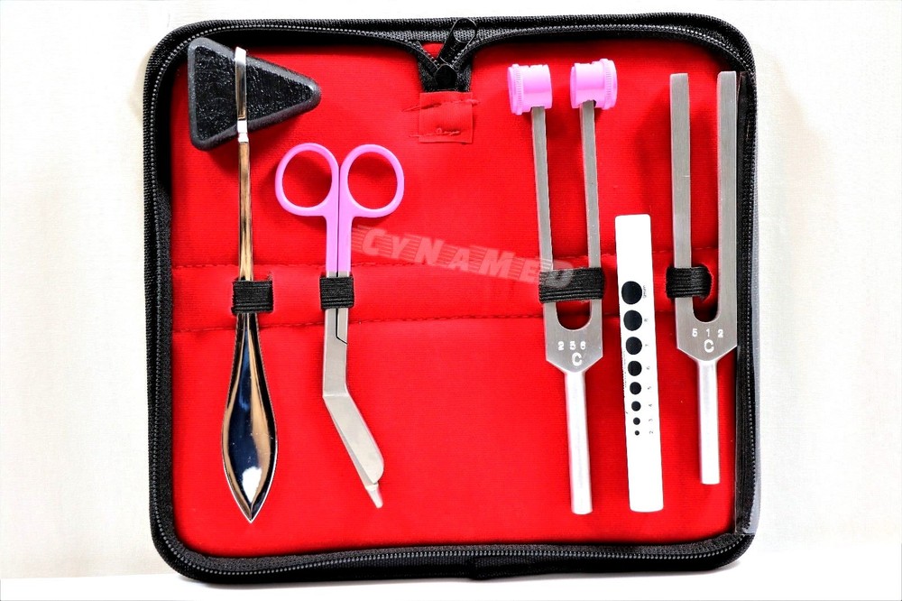5 pcs Reflex Percussion Taylor Hammer Penlight Tuning Fork C 256 C 512 +scissors
