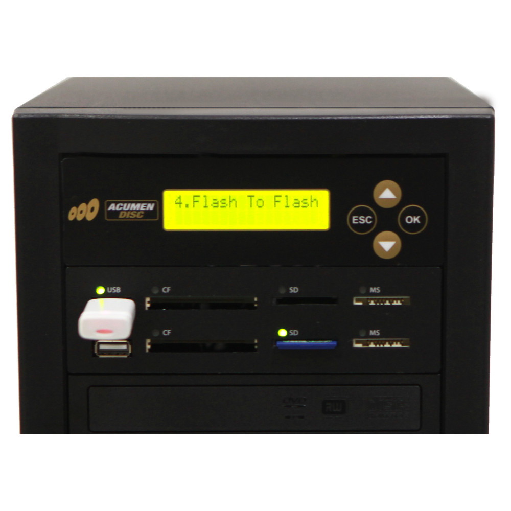 ACUMEN Media Mirror PLUS 1 to 3 Duplicator - Flash (SD CF MS MMC USB) / DVD