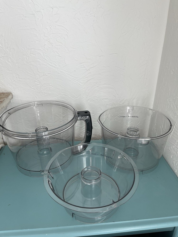 Cuisinart FP-14DC Food Processor Work Bowls (3) Small Medium & Large