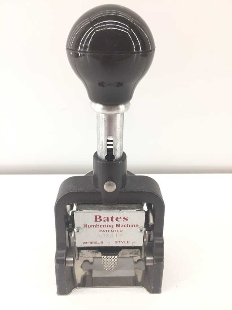 Vintage Bates Multiple Movement Numbering Machine Stamp 7 Wheels Style E