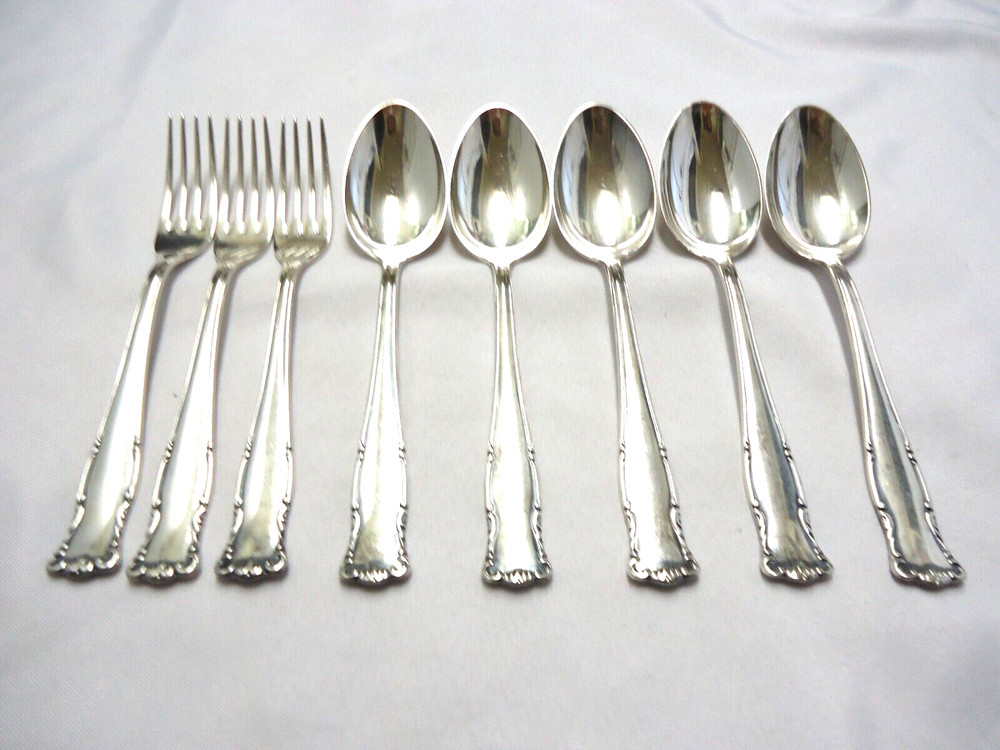 PRUNUS 90 SILVERPLATE SPOON,FORKS 8-PIECES