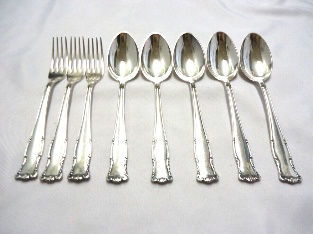 PRUNUS 90 SILVERPLATE SPOON,FORKS 8-PIECES