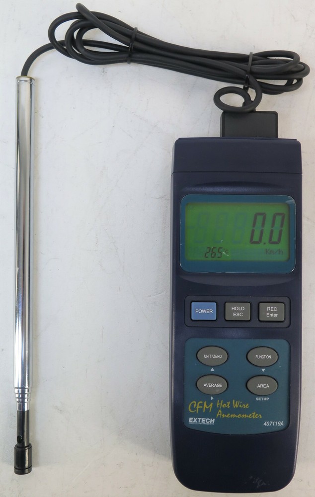 Extech 407119A Heavy Duty Hot Wire CFM Anemometer
