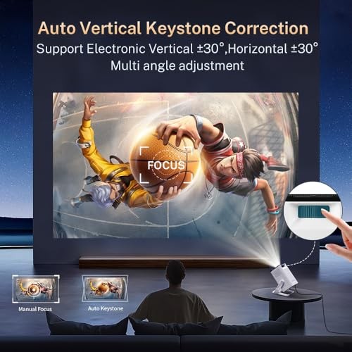 Mini Projector with WiFi 6 and Bluetooth 5.4 Built-in Apps VisualCube 300 White