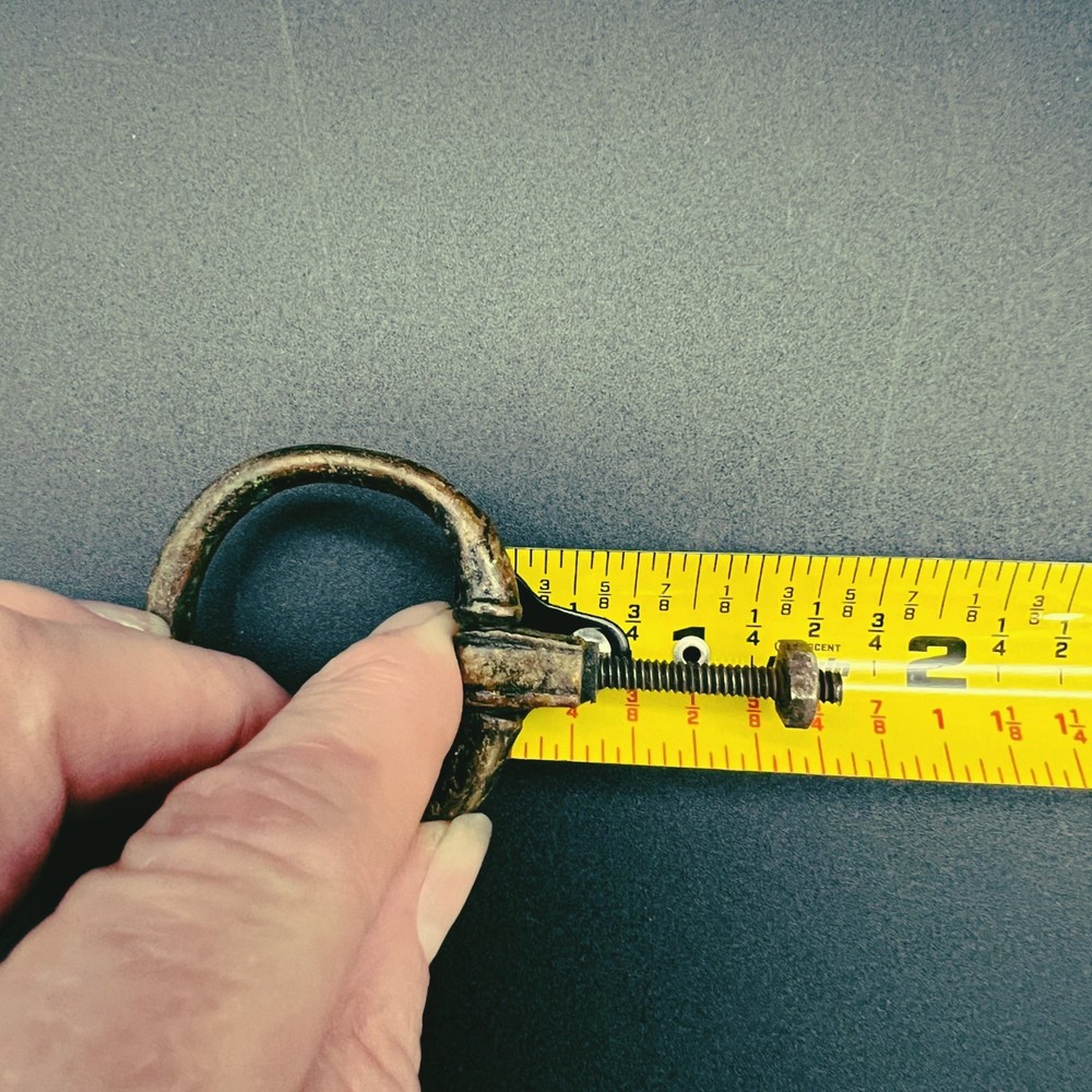 Vintage Brass Drop Ring Pull 1 3/4" Diameter