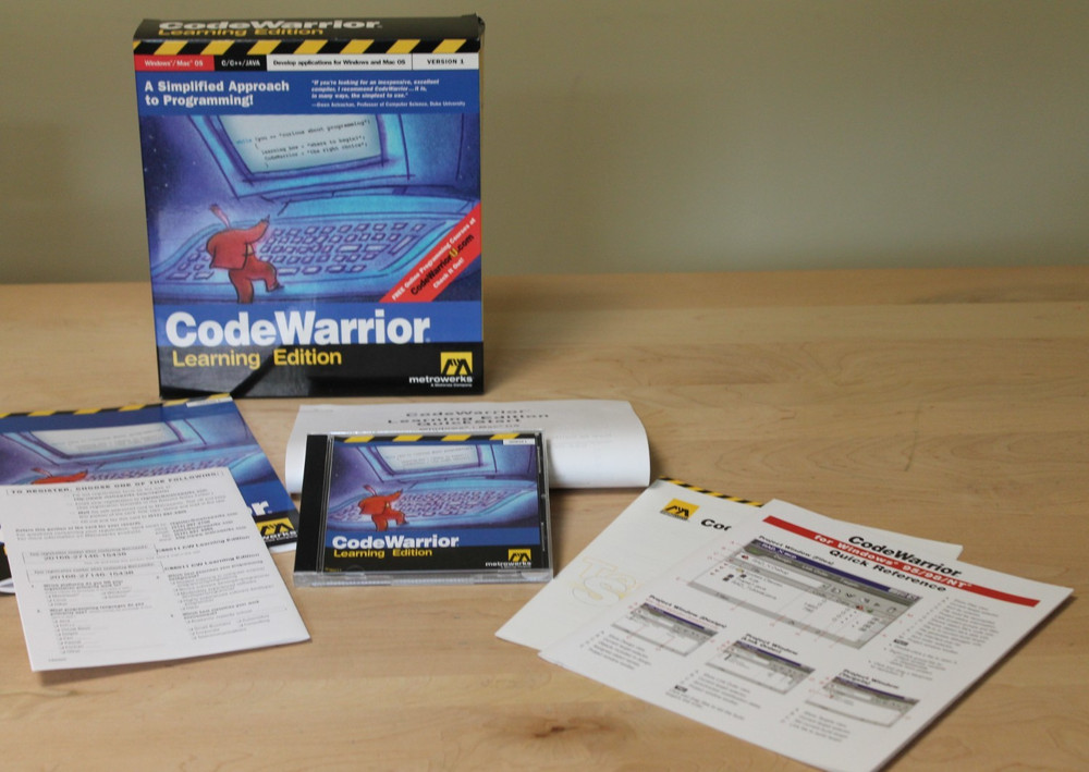 CODE WARRIOR Ver1 Learning Edition C/C++ / JAVA In Original Big Box for PC & MAC
