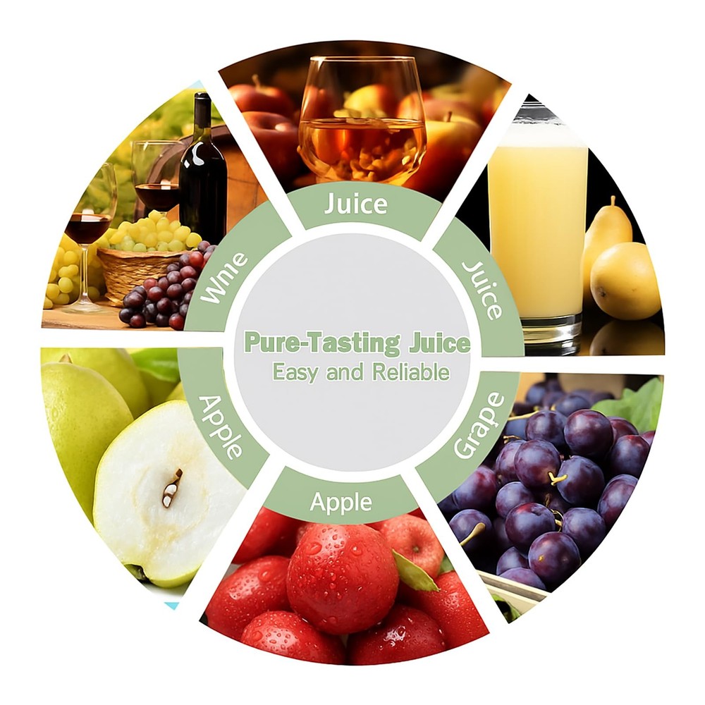 1.6 Gallon Green Fruit and Wine Press, Manual Cider Juice Maker with Solid Be...