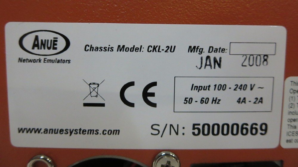 ANUE CKL-2U NETWORK EMULATOR
