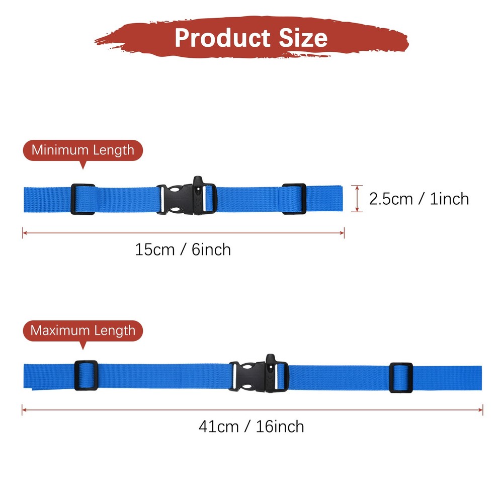 Backpack Chest Strap [1PCS] - with Emergency Whistle Buckle - [Blue]