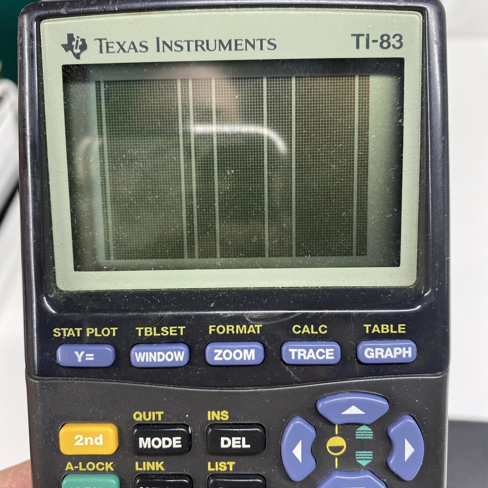 TEXAS INSTRUMENTS TI-83 PLUS GRAPHING CALCULATOR W/COVER -TESTED READ