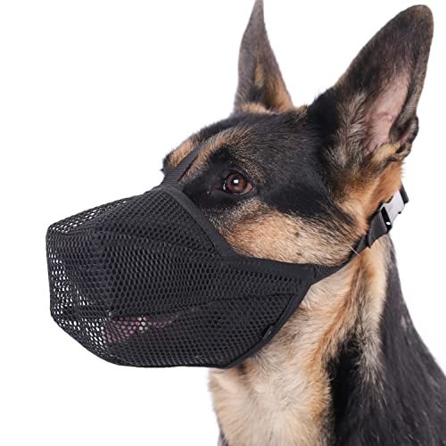 Soft Mesh Dog Muzzle for Small Medium Large Dogs - Anti-Biting, Chewing, Panting