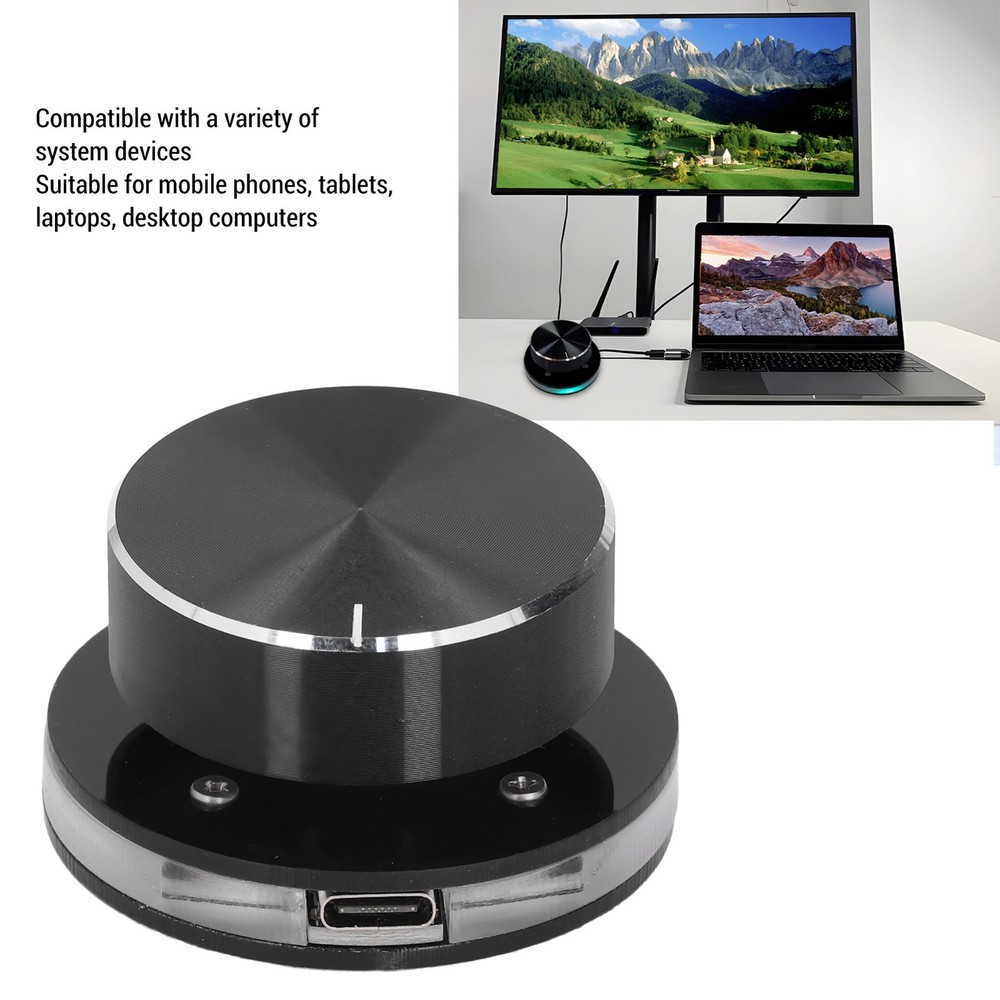 ·USB Volume Control Knob For Android System PC Multimedia Type C External Med