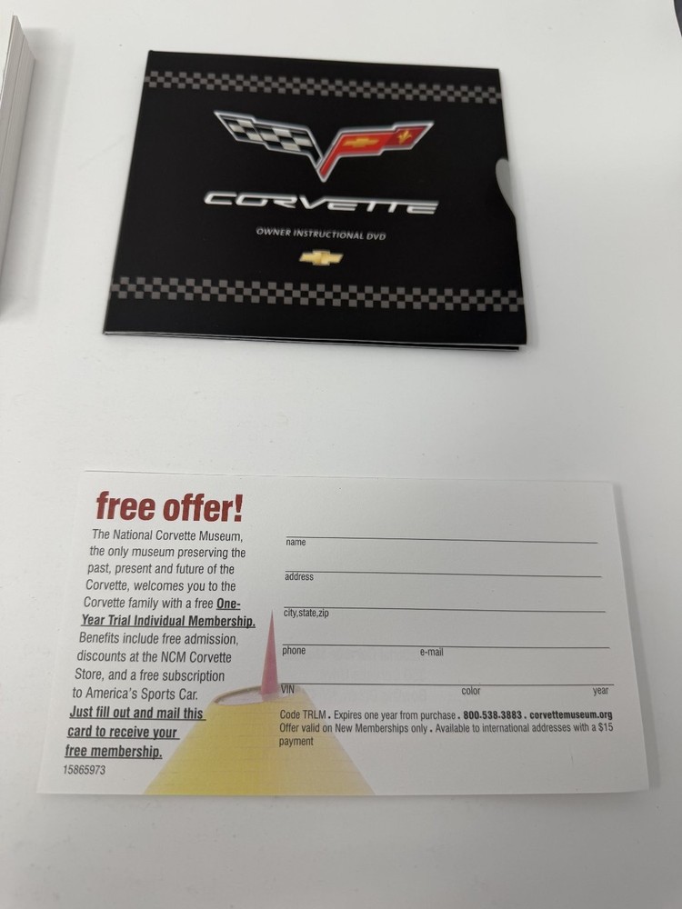 2012 Chevrolet Corvette Owners Manual OEM Complete Set