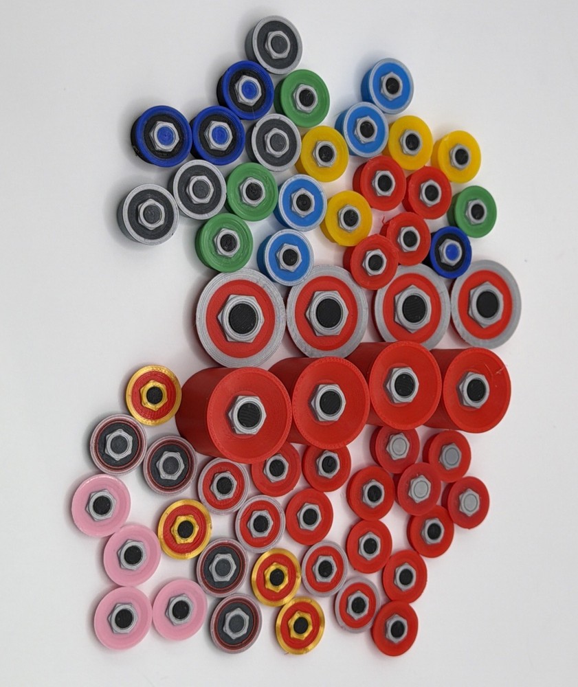 Wreck Deck Custom BLACKBOX 3D Printed Skate Wheel Inserts for Spin