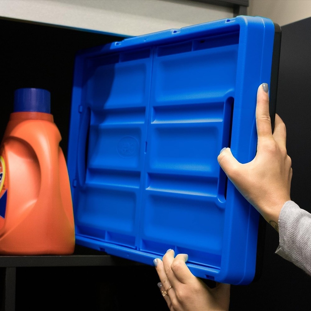 Collapsible Storage Bins Obsidian 3 Pack 32L Stackable Containers Heavy Duty