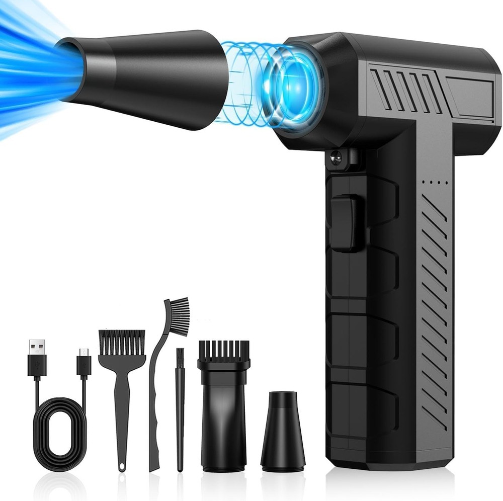 Compact Handheld Air Duster with HEPA Filter - Rechargeable & Portable Cleaning