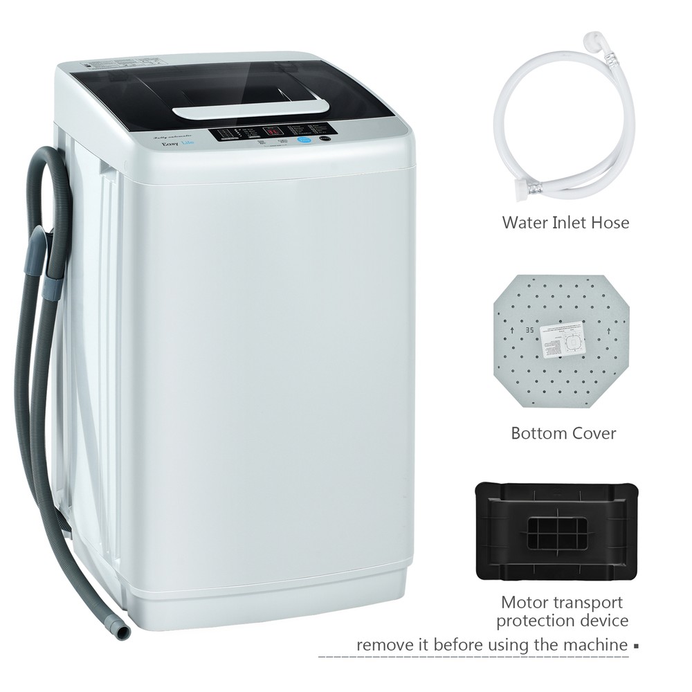 Full-Automatic Washing Machine Portable Compact Laundry Washer Spin 8.8 lbs