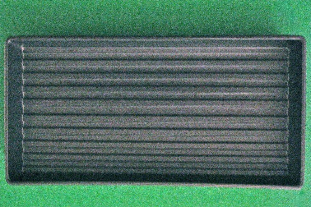 (10)-Black Plastic Solid Bottom Plant Tray Seed Starting Seedling Peat Pot 11x22