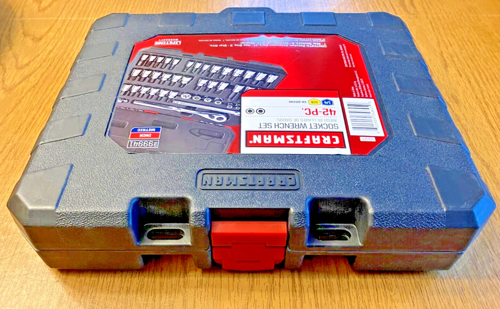 CRAFTSMAN 42 pc *EMPTY* Socket Set Storage Case 3/8" and 1/4" Drive *NO TOOLS*