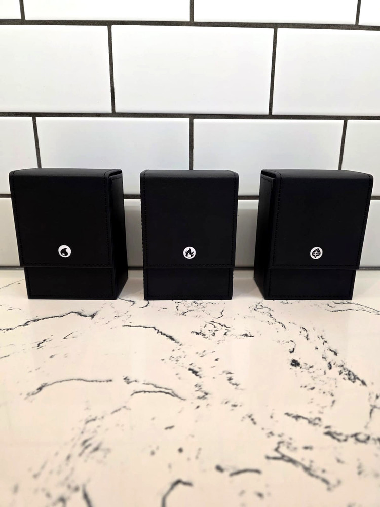 Pokemon TCG Classic Collection Deck Boxes - Fire Water Grass- Leather Deck Boxes