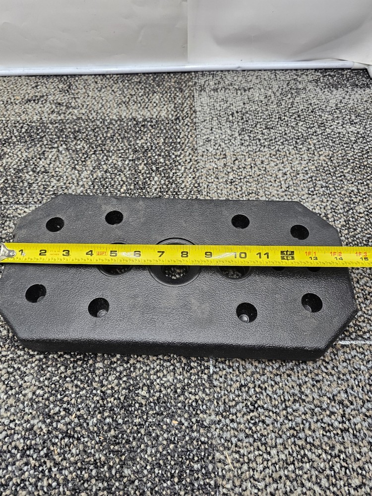 Vinyl Rectangle Weight Plate 10 LBS 14.5" L x 7" Stackable, Black