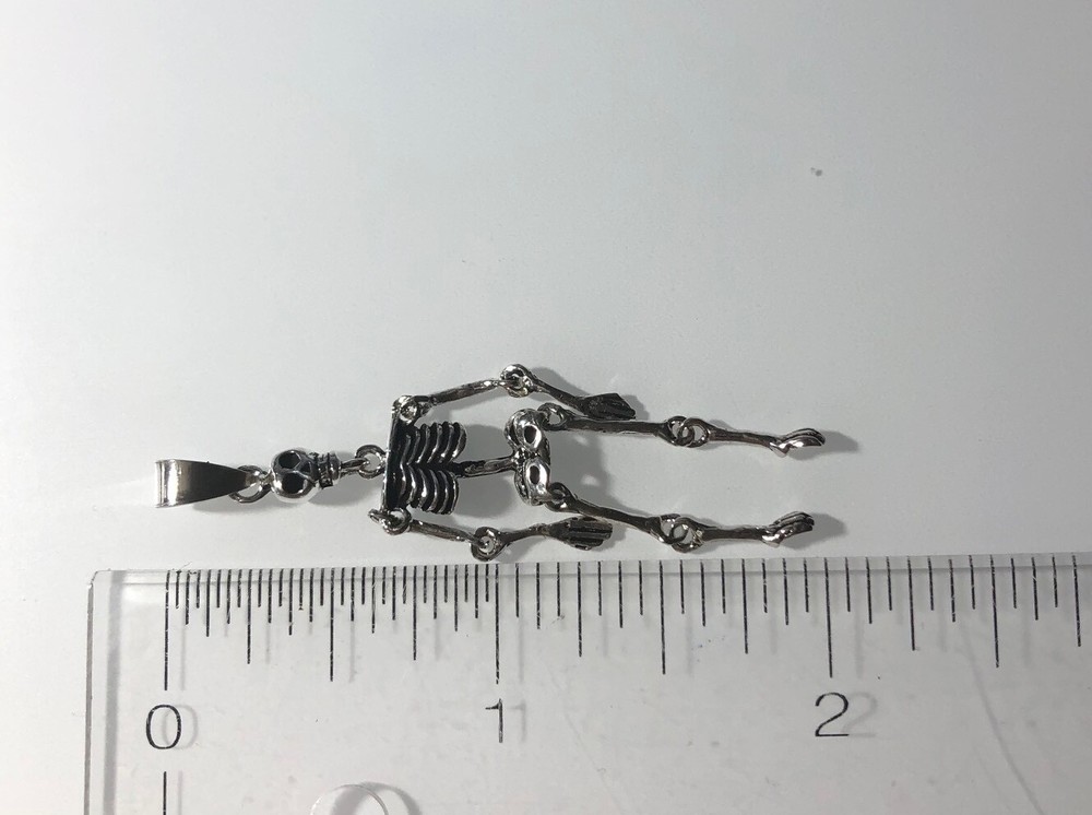 Wildthings Sterling Silver Movable Skeleton Pendant, Nice, light, cute skeleton