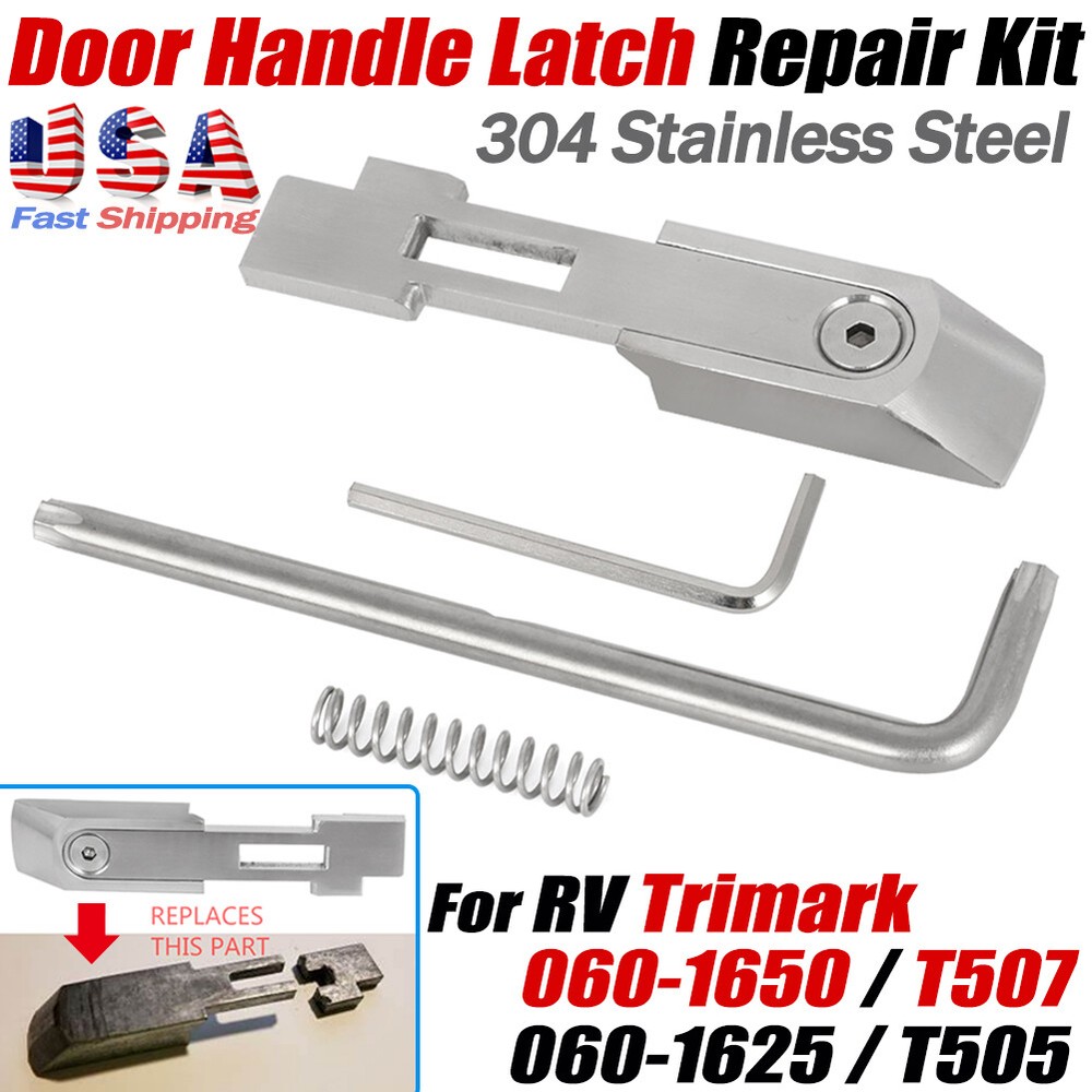 For T507 RV Trimark 060-1650 Door Handle Latch Repair Kit 304 Stainless Steel US