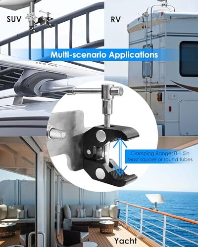 Upgrade Starlink Mounting Kit, Adjustable Antenna Bracket for Starlink Silver