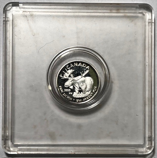 CANADA - $5 Dollar 2012 - .9999 Fine Tiny PROOF Silver Coin - Encapsulated!