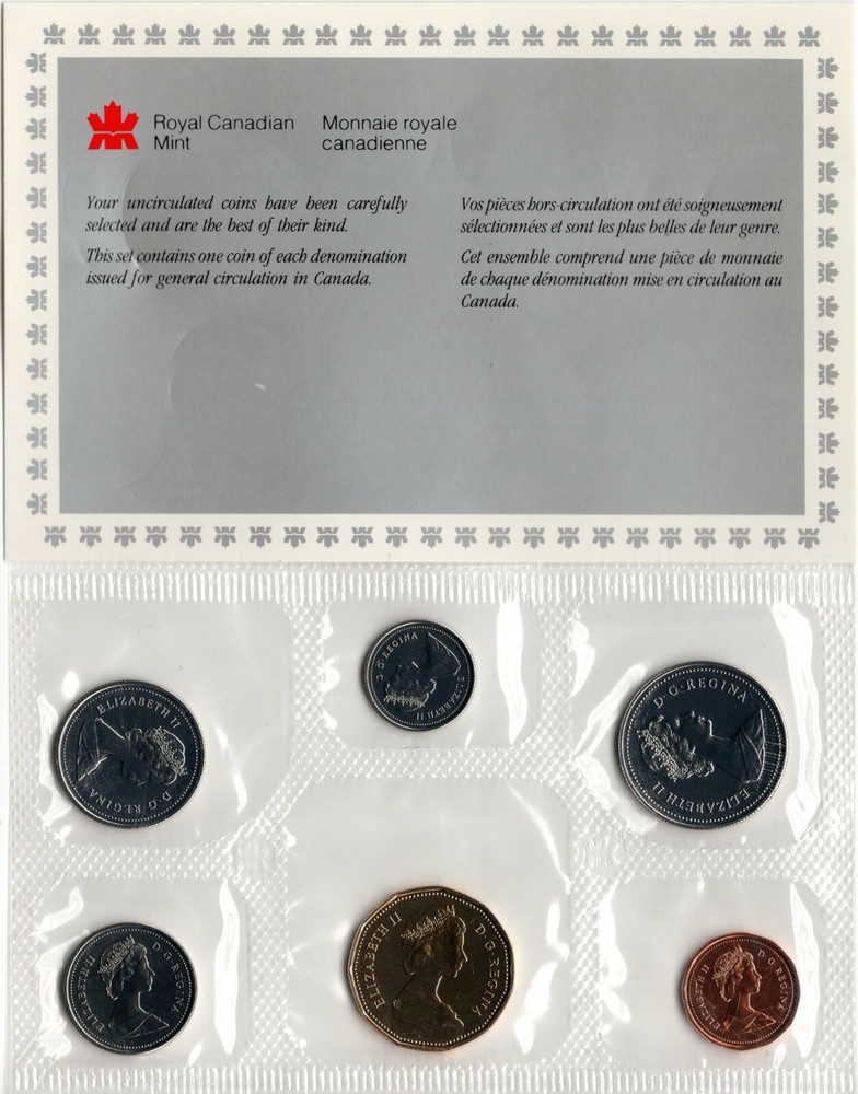 Canada 1989 Proof Like PL Uncirculated Coin Set COA Envelope