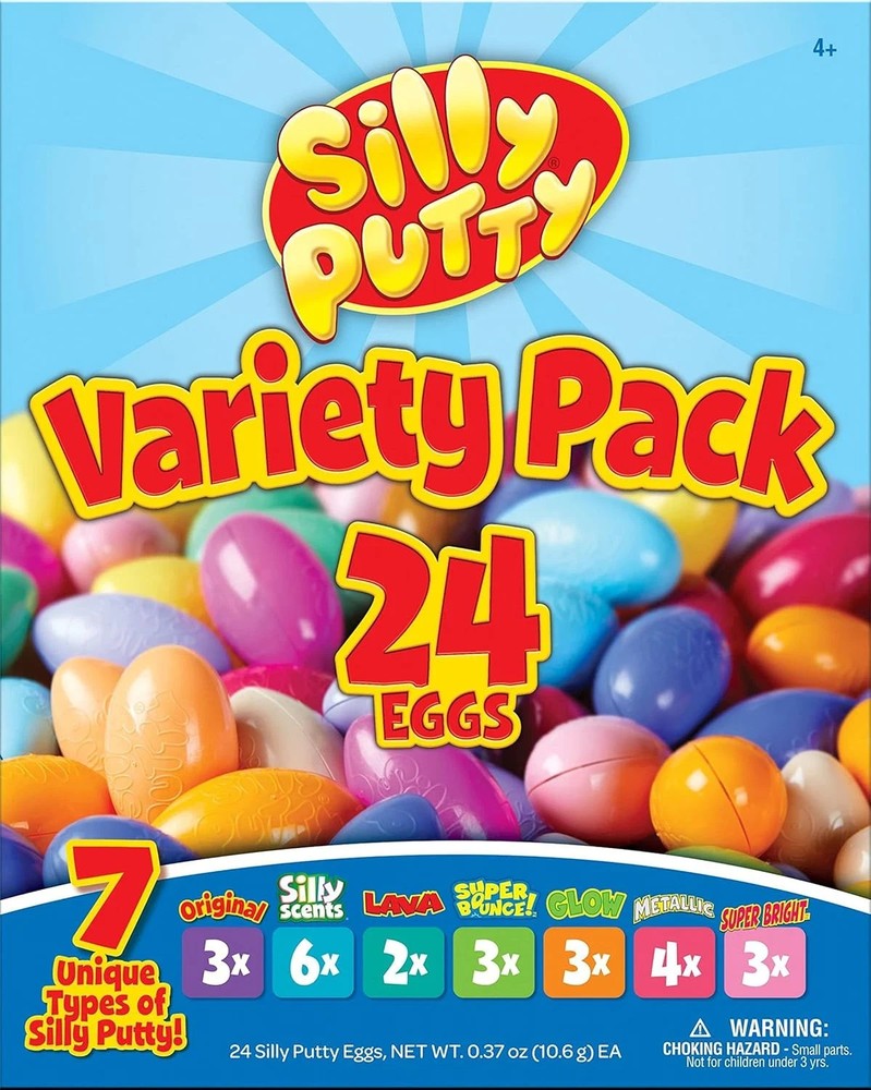Crayola Silly Putty Bulk Variety Pack (24Ct), Assorted Soft Sensory Putty, Kids