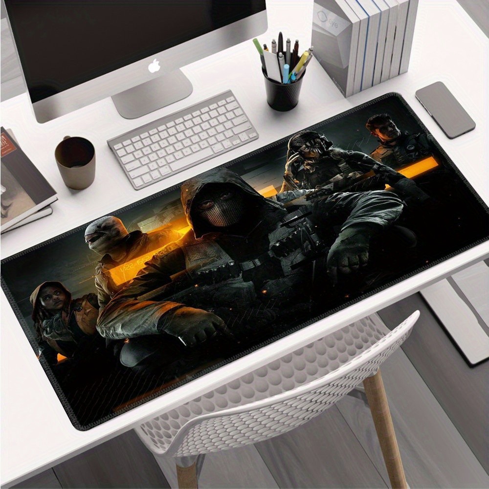 40*90cm1pc COD-Inspired Rectangular Mouse Pad - Durable Rubber Desk Mat with Sci
