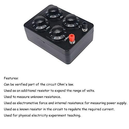 Precision Variable Resistor 0-9999 Ohm Resistance Box for Physics Experiments