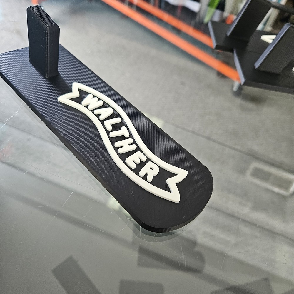 Walther single stack W/ Double Stack adapter for any model Pistol, Display Stand