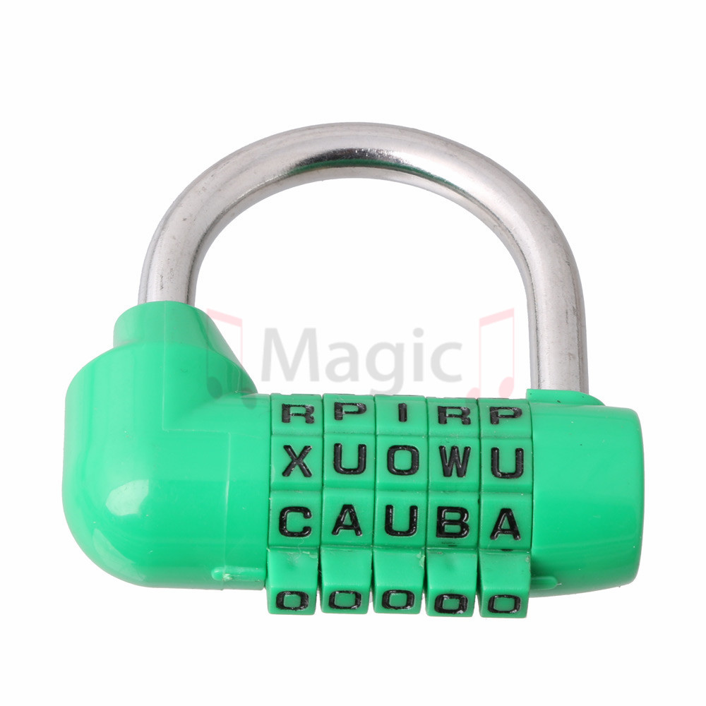 5 Digit letter Secure Combination Lock Password Gym Padlock