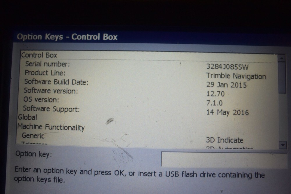 Trimble Machine Grade Control Panel Model CB460 MANY OPTIONS OPENED