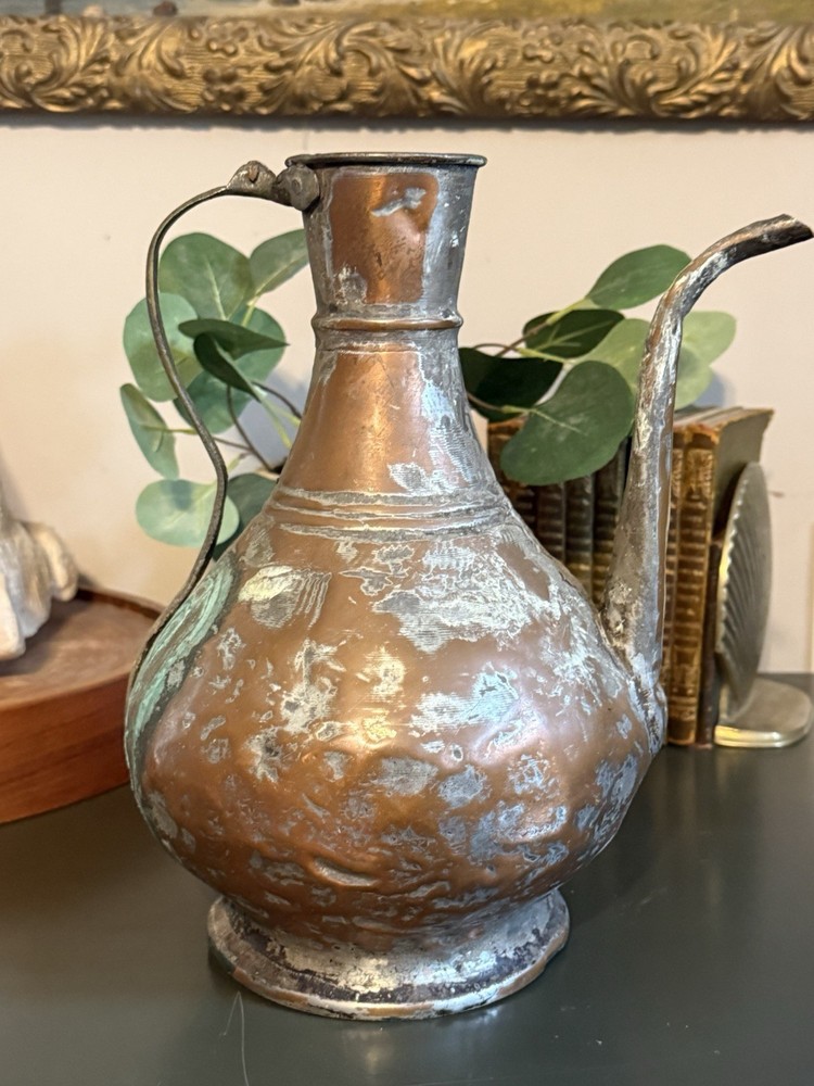Antique Copper Turkish Coffee Pot Ewer