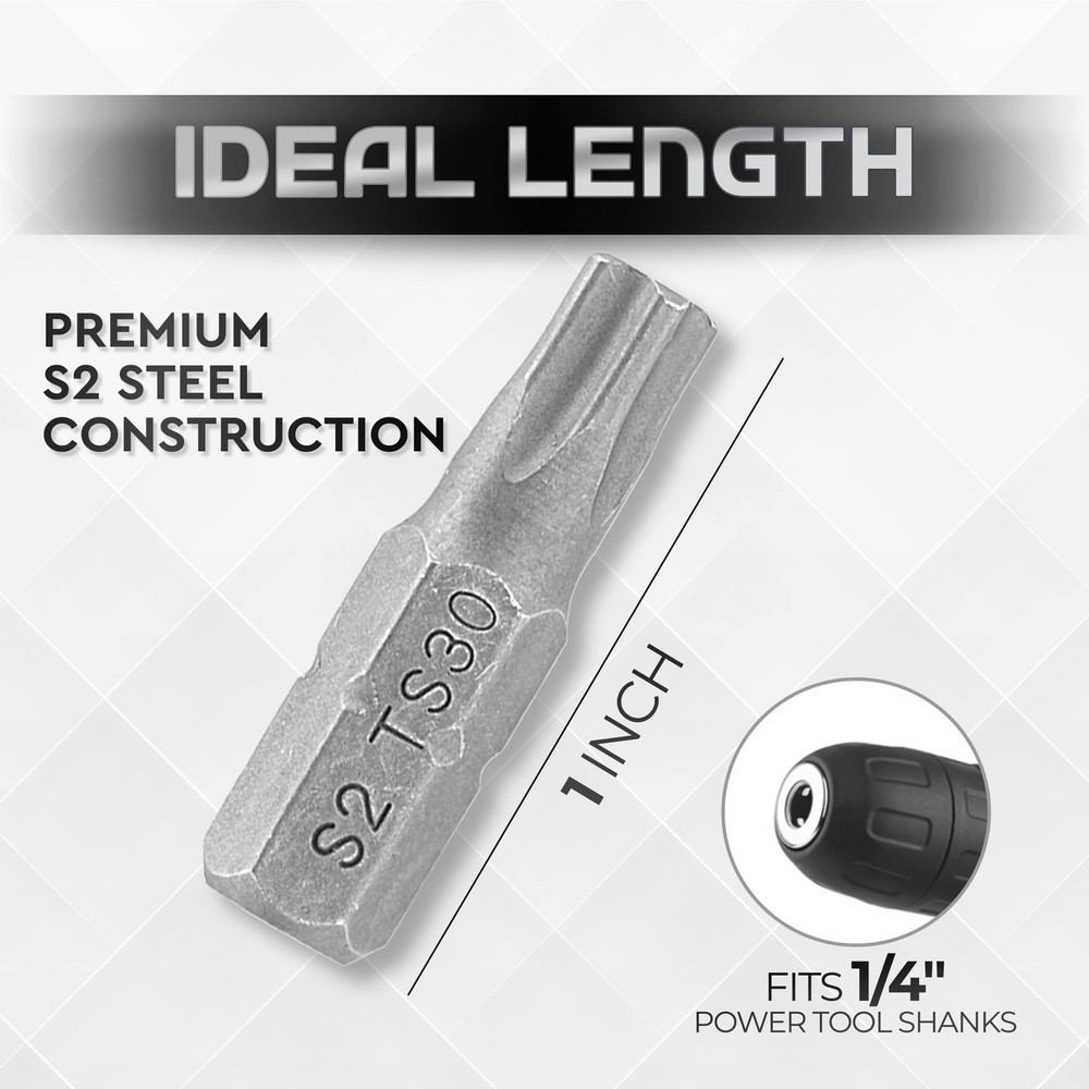 Torx Plus 5-Point Tamper-Proof Security Bits - 12Pc (5-Point)