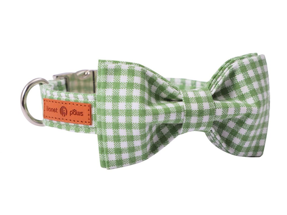 Dog Collar with Bowtie Durable Adjustable and Comfortable Collar for Medium D...