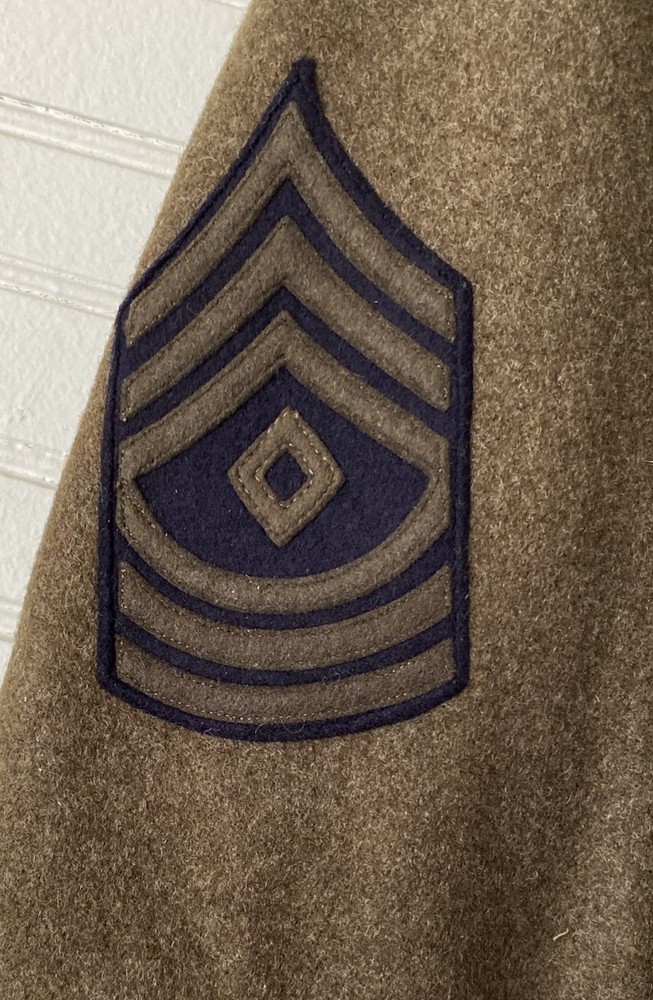 WWII US Army First Sergeant Uniform Trench Coat Jacket 38R